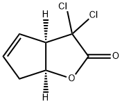 2H-Cyclopenta[b]furan-2-one, 3,3-dichloro-3,3a,6,6a-tetrahydro-, (3aR,6aS)- 구조식 이미지