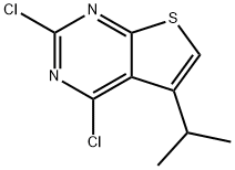 Thieno[2,3-d]pyrimidine, 2,4-dichloro-5-(1-methylethyl)- 구조식 이미지