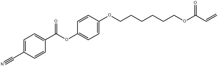 Benzoic acid, 4-cyano-, 4-[[6-[(1-oxo-2-propen-1-yl)oxy]hexyl]oxy]phenyl ester Structure