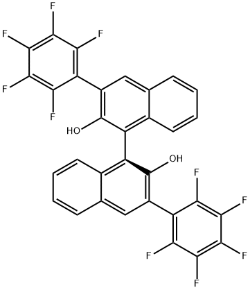 [1,1'-Binaphthalene]-2,2'-diol, 3,3'-bis(pentafluorophenyl)-, (1S)- (9CI) Structure