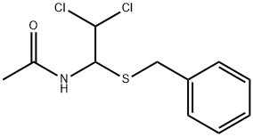 Acetamide, N-[2,2-dichloro-1-[(phenylmethyl)thio]ethyl]- Structure