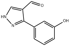 1H-Pyrazole-4-carboxaldehyde, 3-(3-hydroxyphenyl)- Structure