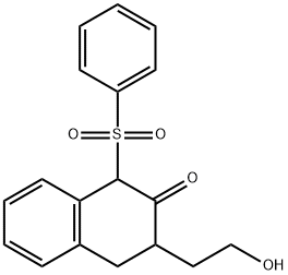 2(1H)-Naphthalenone, 3,4-dihydro-3-(2-hydroxyethyl)-1-(phenylsulfonyl)- Structure