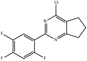 5H-Cyclopentapyrimidine, 4-chloro-6,7-dihydro-2-(2,4,5-trifluorophenyl)- (9CI) Structure