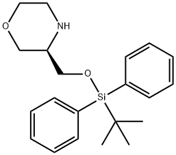 Morpholine, 3-[[[(1,1-dimethylethyl)diphenylsilyl]oxy]methyl]-, (3R)- 구조식 이미지