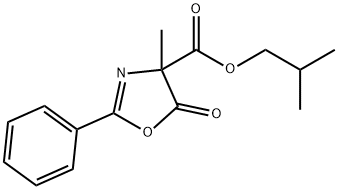 4-Oxazolecarboxylic  acid,  4,5-dihydro-4-methyl-5-oxo-2-phenyl-,  2-methylpropyl  ester Structure