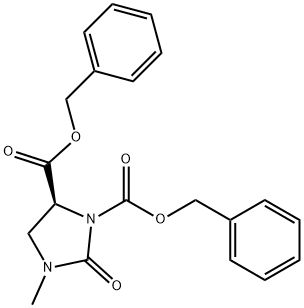 1,5-Imidazolidinedicarboxylic acid, 3-methyl-2-oxo-, bis(phenylmethyl) ester, (5S)- (9CI) Structure