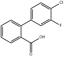 [1,1'-Biphenyl]-2-carboxylic acid, 4'-chloro-3'-fluoro- Structure