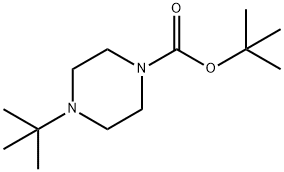 1-Piperazinecarboxylic acid, 4-(1,1-dimethylethyl)-, 1,1-dimethylethyl ester Structure