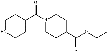 4-Piperidinecarboxylic acid, 1-(4-piperidinylcarbonyl)-, ethyl ester Structure