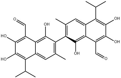 (-)-Gossypol Structure