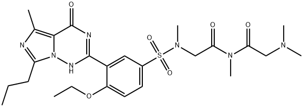 N-(2-(dimethylamino)-2-oxoethyl)-2-(4-ethoxy-N-methyl-3-(5-methyl-4-oxo-7-propyl-3,4-dihydroimidazo[5,1-f][1,2,4]triazin-2-yl)phenylsulfonamido)-N-methylacetamide Structure