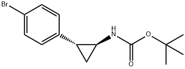 (±)-trans-O-tert-butyl-N-(2-(4-bromophenyl)cyclopropyl)carbamate 구조식 이미지