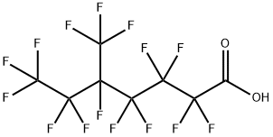 Heptanoic acid, 2,2,3,3,4,4,5,6,6,7,7,7-dodecafluoro-5-(trifluoromethyl)- Structure