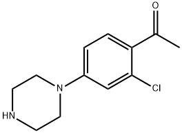 Ethanone, 1-[2-chloro-4-(1-piperazinyl)phenyl]- Structure