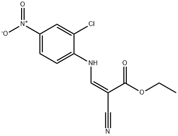 ETHYL 3-(2-CHLORO-4-NITROPHENYLAMINO)-2-CYANOACRYLATE(WX192129) Structure