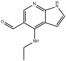 4-(ethylamino)-1H-Pyrrolo[2,3-b]pyridine-5-carboxaldehyde 구조식 이미지