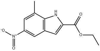 1H-Indole-2-carboxylic acid, 7-methyl-5-nitro-, ethyl ester Structure