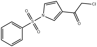 Ethanone, 2-chloro-1-[1-(phenylsulfonyl)-1H-pyrrol-3-yl]- Structure