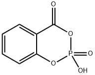 4H-1,3,2-Benzodioxaphosphorin-4-one, 2-hydroxy-, 2-oxide 구조식 이미지