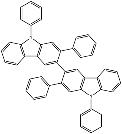 3,3'-Bi-9H-carbazole, 2,2',9,9'-tetraphenyl- Structure