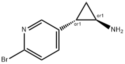 Cyclopropanamine, 2-(6-bromo-3-pyridinyl)-, (1R,2S)-rel- Structure