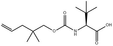 (2S)-2-(2,2-dimethylpent-4-enoxycarbonylamino)-3,3-dimethylbutanoic acid Structure