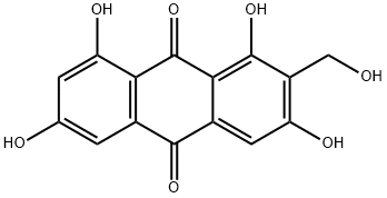 9,10-Anthracenedione, 1,3,6,8-tetrahydroxy-2-(hydroxymethyl)- Structure