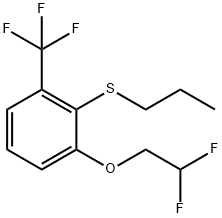 Benzene, 1-(2,2-difluoroethoxy)-2-(propylthio)-3-(trifluoromethyl)- Structure
