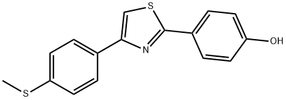 JR-6634, 4-(4-(4-(Methylthio)phenyl)thiazol-2-yl)phenol, 97% 구조식 이미지
