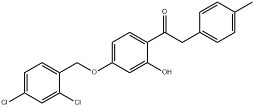 JR-6999, 1-(4-(2,4-Dichlorobenzyloxy)-2-hydroxyphenyl)-2-p-tolylethanone, 97% 구조식 이미지