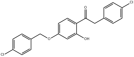 JR-7003, 1-(4-(4-Chlorobenzyloxy)-2-hydroxyphenyl)-2-(4-chlorophenyl)ethanone, 97% 구조식 이미지