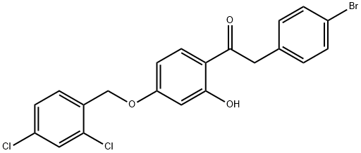 JR-7013, 1-(4-(2,4-Dichlorobenzyloxy)-2-hydroxyphenyl)-2-(4-bromophenyl)ethanone, 97% Structure