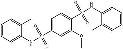 2-methoxy-1-N,4-N-bis(2-methylphenyl)benzene-1,4-disulfonamide Structure