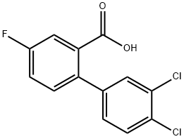 2-(3,4-Dichlorophenyl)-5-fluorobenzoic acid Structure