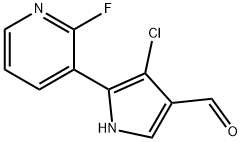1H-Pyrrole-3-carboxaldehyde, 4-chloro-5-(2-fluoro-3-pyridinyl)- 구조식 이미지