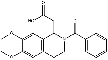 2-(2-benzoyl-6,7-dimethoxy-1,2,3,4-tetrahydroisoquinolin-1-yl)acetic acid Structure