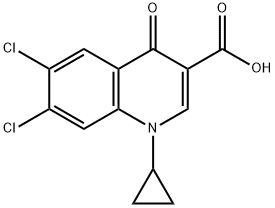 6,7-Dichloro-1-cyclopropyl-1,4-dihydro-4-oxo-3-quinolinecarboxylic acid Structure