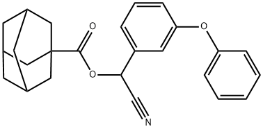 Tricyclo[3.3.1.13,7]decane-1-carboxylic acid, cyano(3-phenoxyphenyl)methyl ester Structure