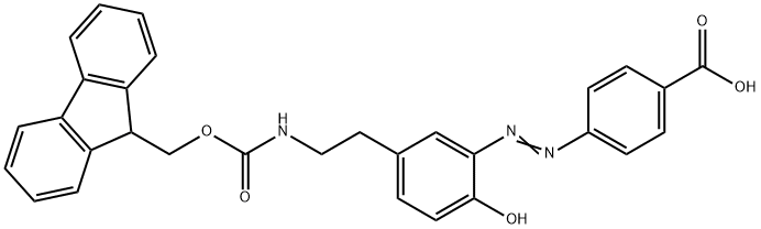 4-(5-(2-N-Fmoc ethyl)-2-hydroxyphenylazo)benzoic acid Structure