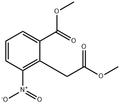 Benzeneacetic acid, 2-(methoxycarbonyl)-6-nitro-, methyl ester Structure