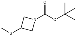 1-Azetidinecarboxylic acid, 3-(methylthio)-, 1,1-dimethylethyl ester Structure