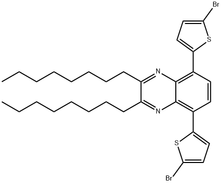 Quinoxaline, 5,8-bis(5-bromo-2-thienyl)-2,3-dioctyl- Structure