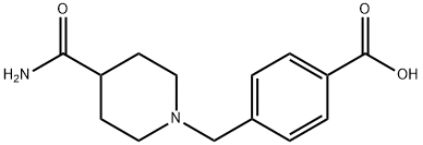 Benzoic acid, 4-[[4-(aminocarbonyl)-1-piperidinyl]methyl]- 구조식 이미지