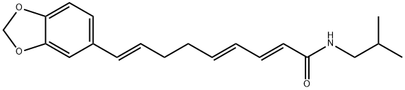 2,4,8-Nonatrienamide, 9-(1,3-benzodioxol-5-yl)-N-(2-methylpropyl)-, (2E,4E,8E)- Structure