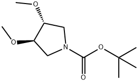 1-Pyrrolidinecarboxylic acid, 3,4-dimethoxy-, 1,1-dimethylethyl ester, (3R,4R)- Structure