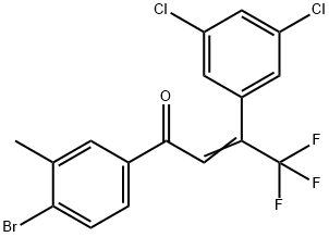 2-Buten-1-one, 1-(4-bromo-3-methylphenyl)-3-(3,5-dichlorophenyl)-4,4,4-trifluoro- 구조식 이미지