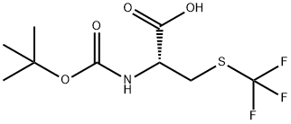 (2R)-2-[(2-methylpropan-2-yl)oxycarbonylamino]-3-(trifluoromethylsulfanyl)propanoic acid 구조식 이미지