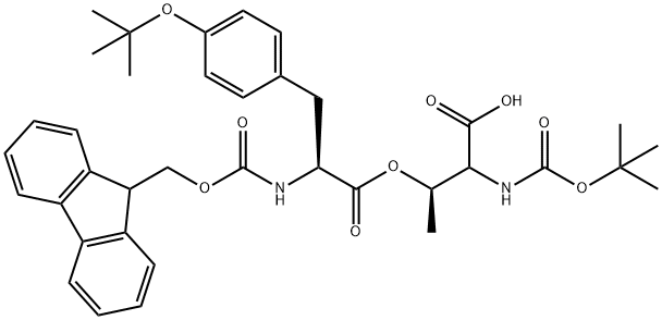(Tert-Butoxy)Carbonyl Thr((9H-Fluoren-9-yl)MethOxy]Carbonyl Tyr(tBu))-OH Structure