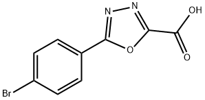5-(4-bromophenyl)-1,3,4-oxadiazole-2-carboxylic acid 구조식 이미지